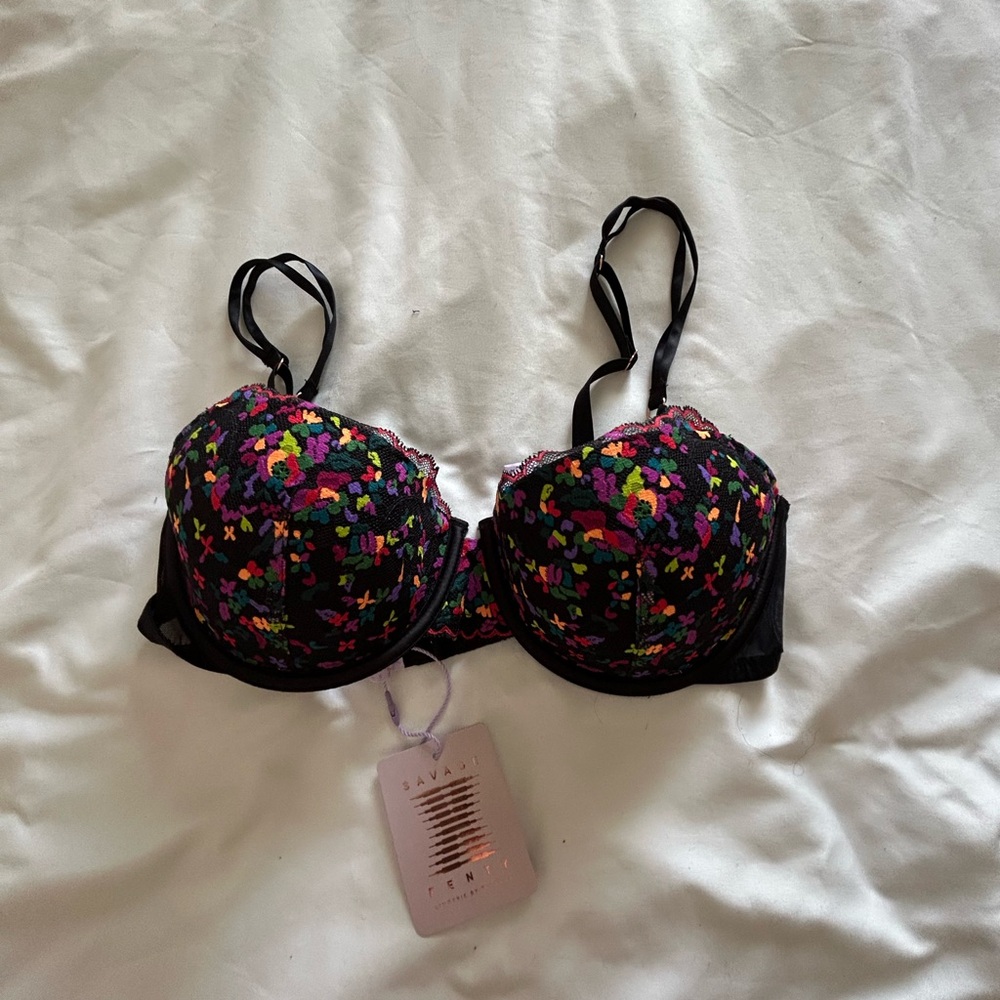 Savage X Fenty Steamy Floral Underwire Bra Size 36D